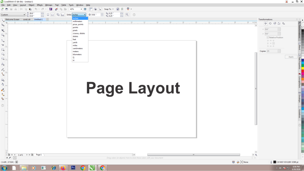 CorelDRAW Layout Design